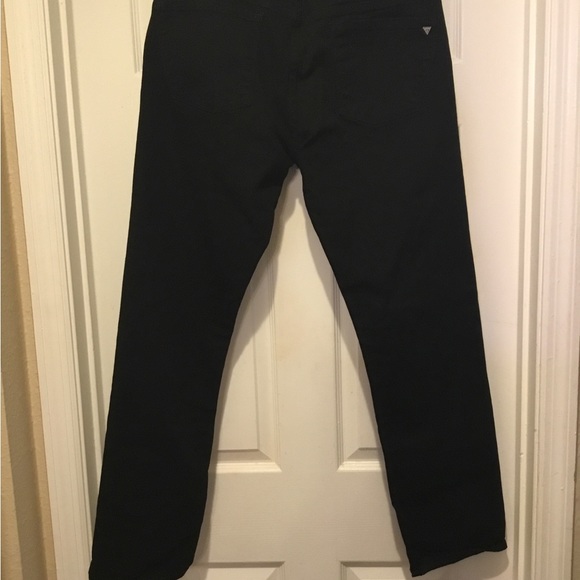 Guess Lincoln-Slim Straight Men Black Jeans Sz 34/30 - Picture 3 of 5